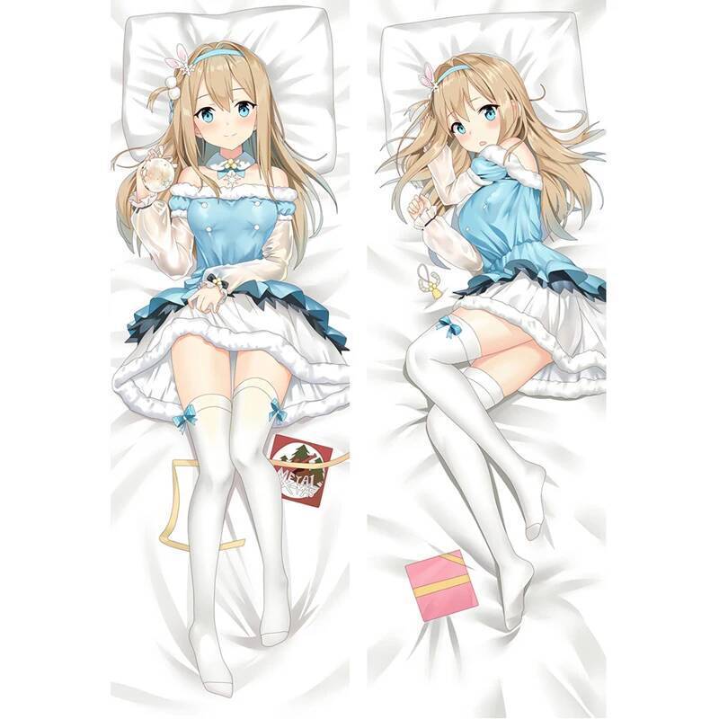 2WAY / WT Anime Dakimakura Bé Gái Gối Ôm Cơ Thể Waifu Tặng Chăn Ga Gối Trang Trí Vỏ Gối