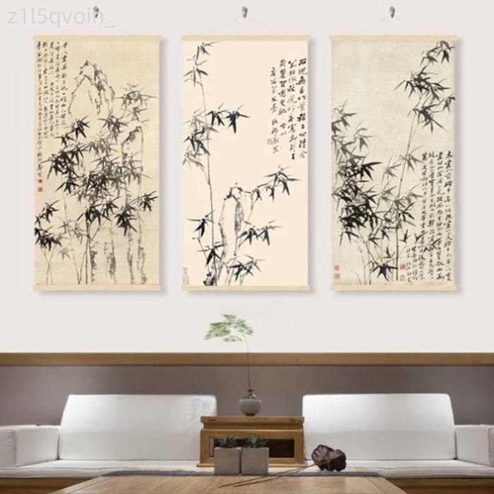 Phong cách Trung Quốc mới Zheng Banqiao mực tre Tranh Trung Quốc nghiên cứu phòng khách lối vào hội