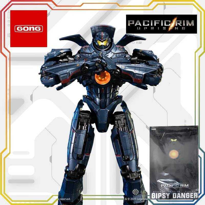 GONG Pacific Rim Gipsy Danger Alloy Action Figure Jaeger Mecha Collectible Model Toy with LED Light