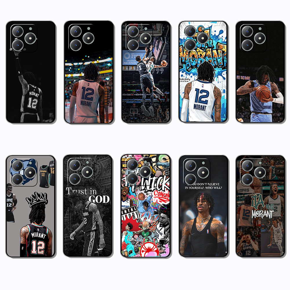 Ốp điện thoại màu đen mềm cho Realme Narzo 20 Pro 70X N65 20A GT2 GT Neo 2 3 3T Ja Morant caseg