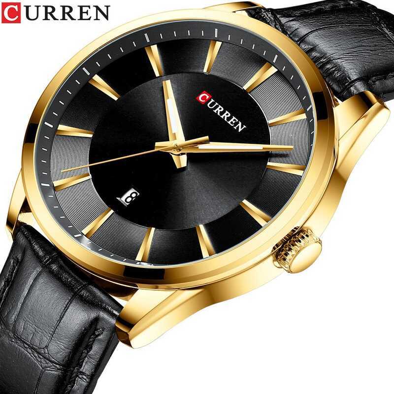 Curren Curren 8365 Thắt lưng Lịch Đồng hồ nam Đồng hồ thạch anh Đồng hồ nam doanh nhân Đồng hồ sinh 