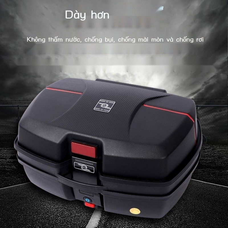 Storage Box Pedal Suitcase Motorcycle Tail Box Single Box Small Sticker Bumper Tool Box Electric Bo