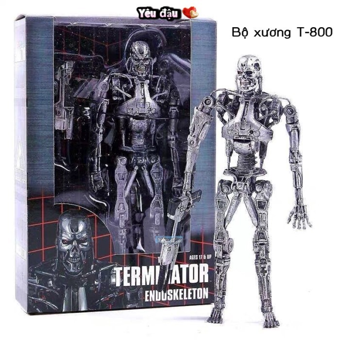 Terminator series-T800 Arnold Schwarzenegger bộ xương mô hình di chuyển được khớp 7 inch