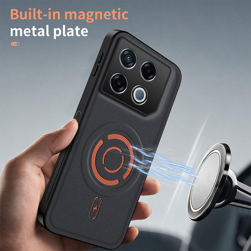 Ốp từ tính cho Infinix GT 50Pro 30Pro 30 20Pro ⭐️Vỏ điện thoại da sạc không dây⭐️ Nam châm vỏ chống 