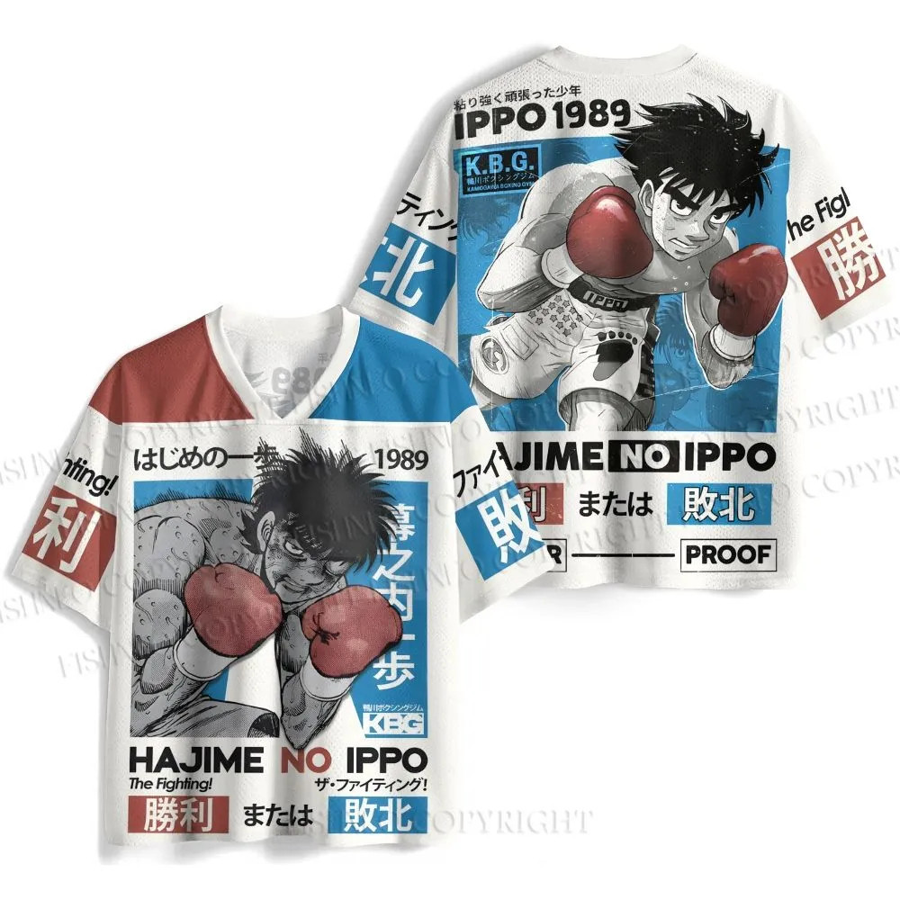 2026 Hajime No Ippo Makunouchi Ippo Boxing Jersey Jersey Áo thun Unisex 3D In cổ chữ V tay ngắn Áo c