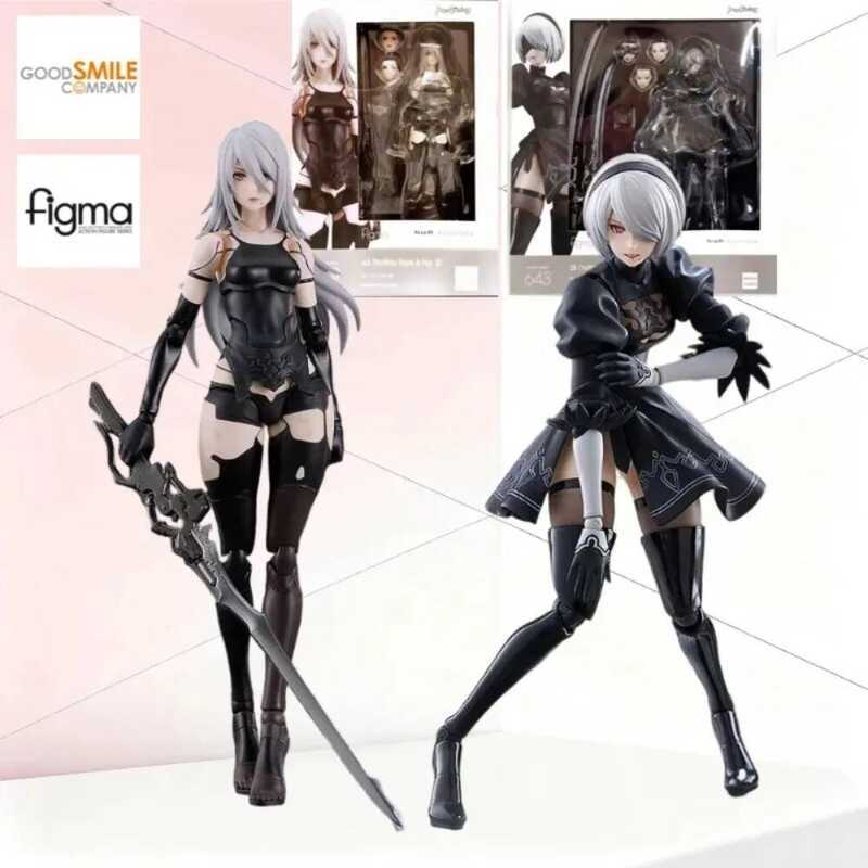 figma 643 2B & 649 A2 Action Figure Set NieR:Automata Ver1.1a Collectible Model Toy Movable Doll wit