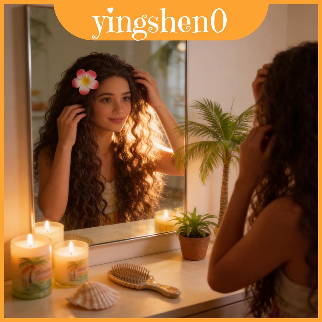 Phụ kiện Cosplay Moana với chi tiết tóc dài xoăn và hoa đóng vai trò cho