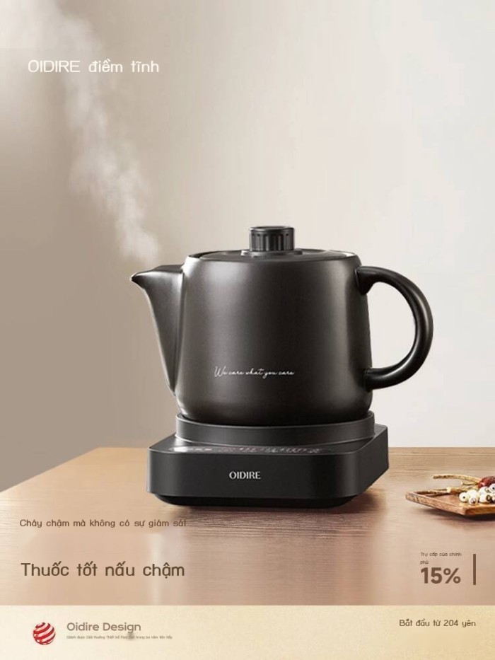 OIDIRE Nồi nấu thuốc thảo dược tự động, súp gia đình, nồi điện, ấm điện