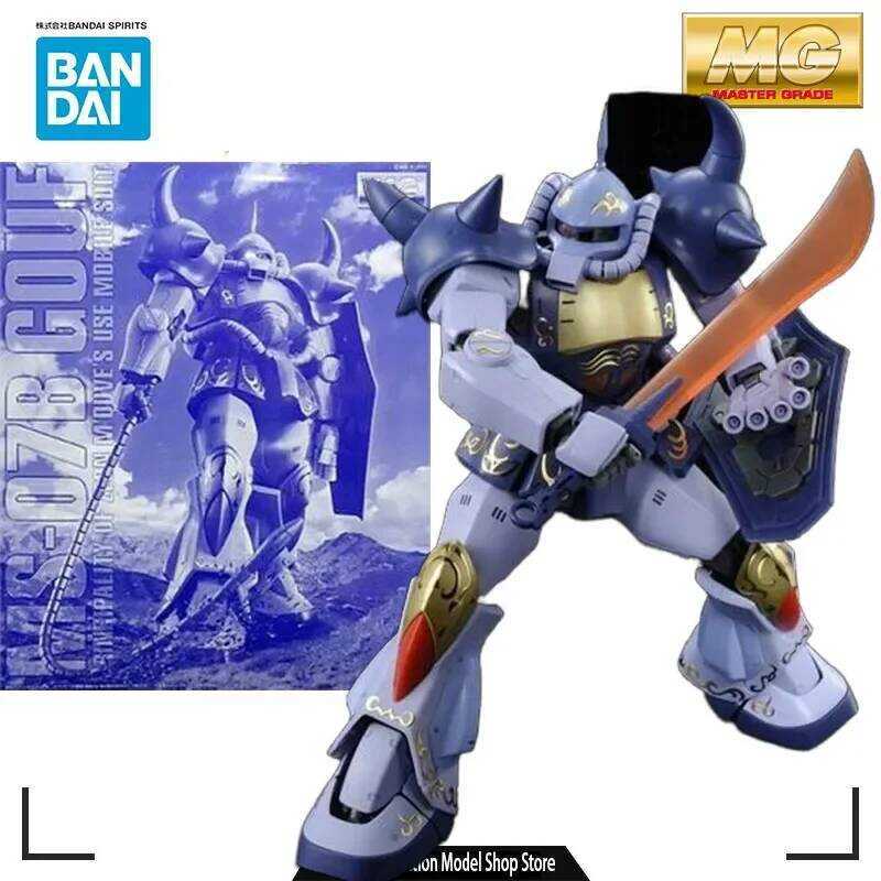 Bandai MODEL KIT GUNDAM MG MS 07B Gouf 1/100 Anime Action Figure Assembly Toys Model Gifts For boys 