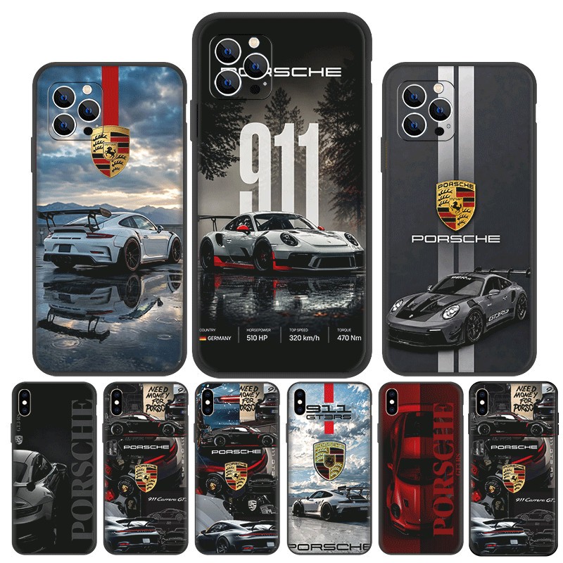 Cho iPhone 12 13 14 Mini Pro Max Plus Vỏ Điện Thoại TPU Vỏ Mềm Bảo Vệ Porsche 911 GT3 RS