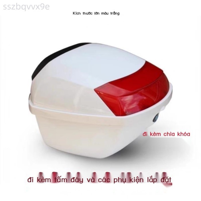 (HÀNG HOT) Cốp xe máy lớn Haojueyu kim cương màu bạc bàn đạp đa năng cốp xe điện cốp sau cốp sau