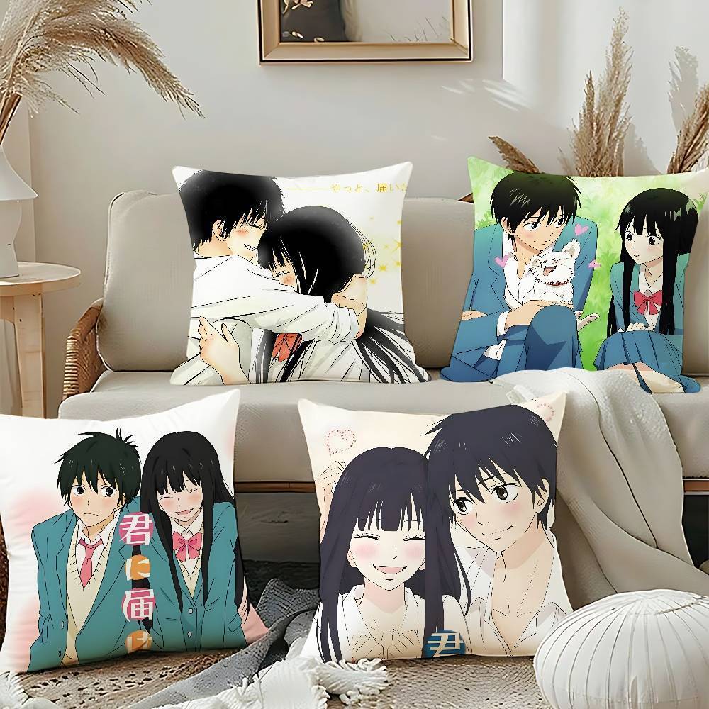 Dễ Thương K-Kimi Ni Todoke Ném Gối Họa Tiết Đệm Thích Hợp Cho Sofa Phòng Ngủ Xe Gối
