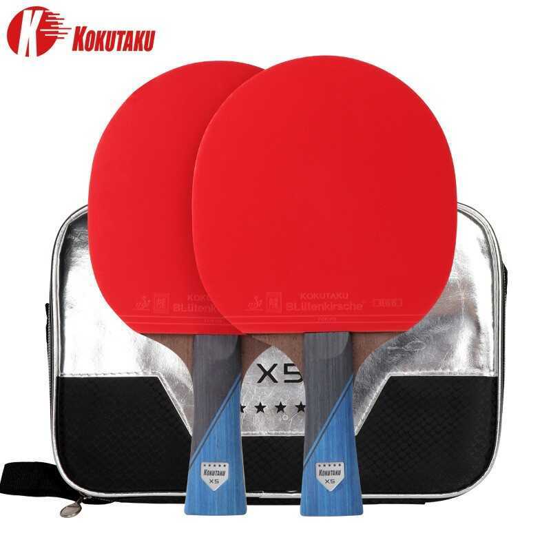 KOKUTAKU KOKUTAKU KOKUKUTAKU Bộ Vợt Bóng Bàn Năm Sao Bộ 2 Món Ngoại Thương Ded