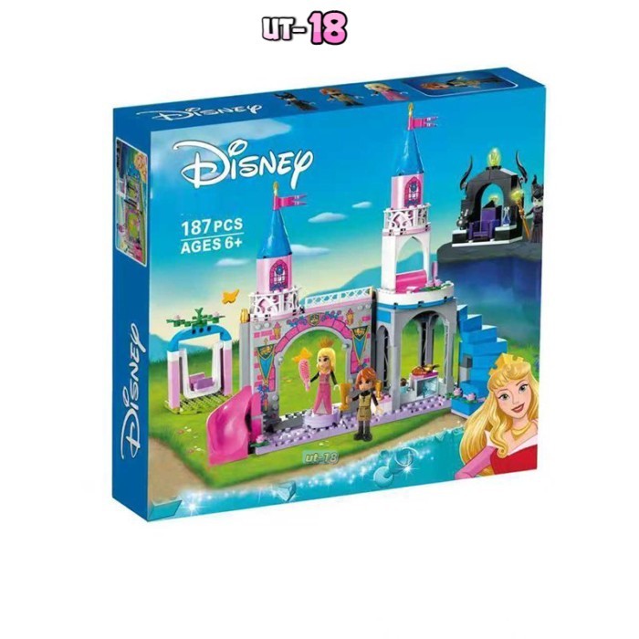 Tương thích với L/G Princess 43211 Princess Aurora's Castle Girls Đồ chơi lắp ráp khối xây dựng