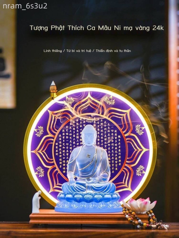 [SIÊU HOT 2026] Tượng Ni để thờ tại nhà, Phật bằng kính, Đại Trí Như Lai, tượng Thích Ca Mâu Ni, vậ