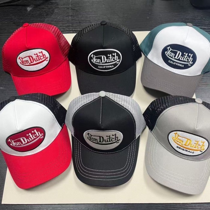 Mũ chữ VON Lưới chống nắng Mũ bóng chày thêu DUTCH Trucker Hat