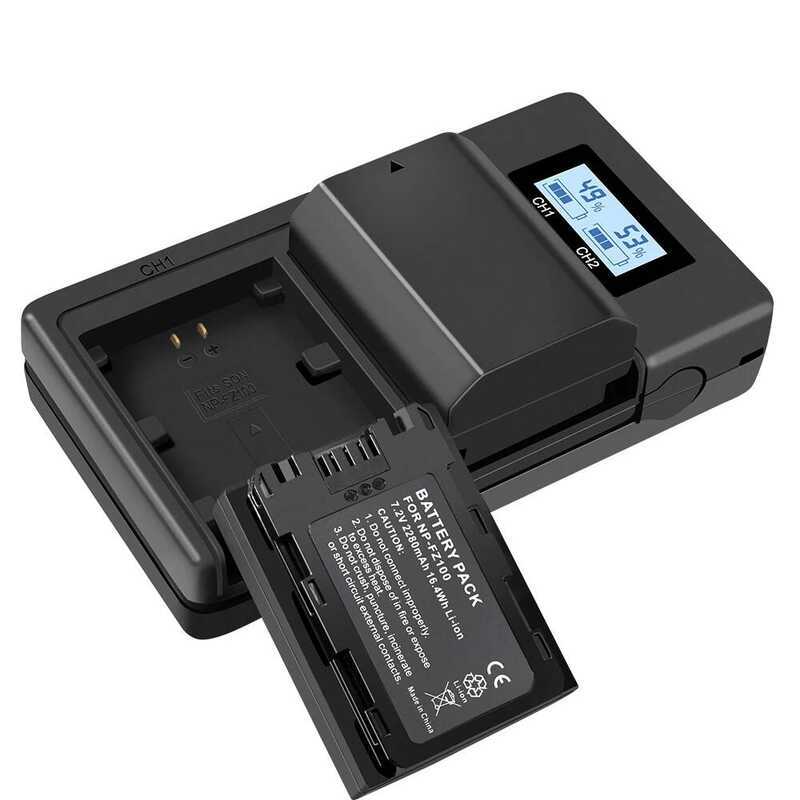 Bộ sạc màn hình kỹ thuật số LCD FZ100 Bộ sạc pin USB cho NP-FZ100, BC-QZ1 9, A9, 9R, A9R Alpha 9S