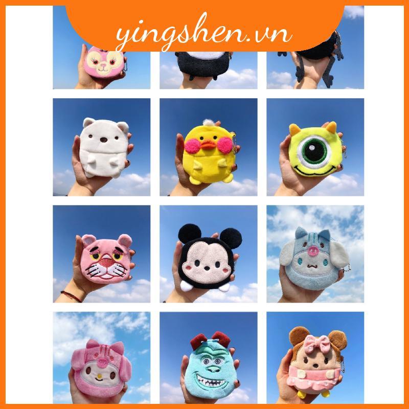 New Disney Sanrio Mini Coin bag plush Peripheral Plush Cartoon Cute Animal Coin Purse Accessories gi