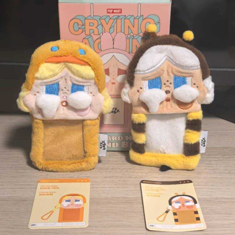 POPMART CRYBABY Crying Again Series Plush Card Holder Blind Guess Bag Mystery Box Toys Doll Cute Ani
