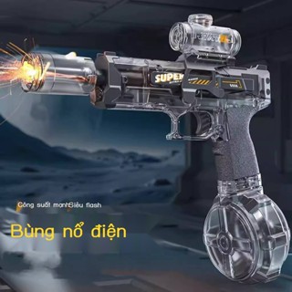   Đa Năng  Súng điện nổ sáng lửa đồ chơi trẻ em phun nước liên tục áp suất cao mạnh mẽ tầm xa  