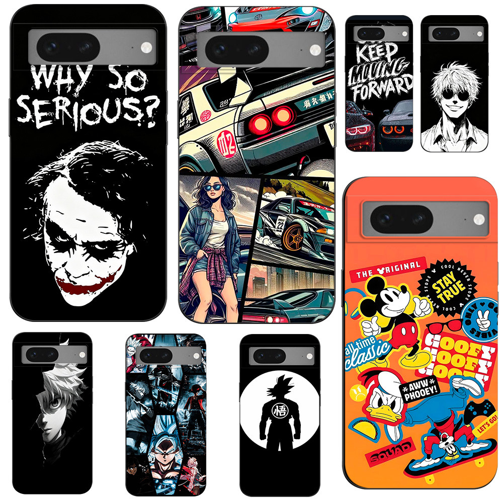 Dành Cho Google Pixel 7 Dành Cho Google Pixel 7 Pro Soft Case Màu Đen tpu Case cool anime Ngộ nghĩnh