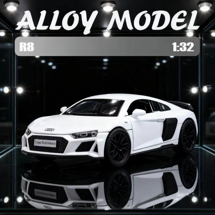 Đức 1:32 Audi R8 hợp kim xe thể thao mô hình xe siêu xe thể thao đồ chơi mô hình