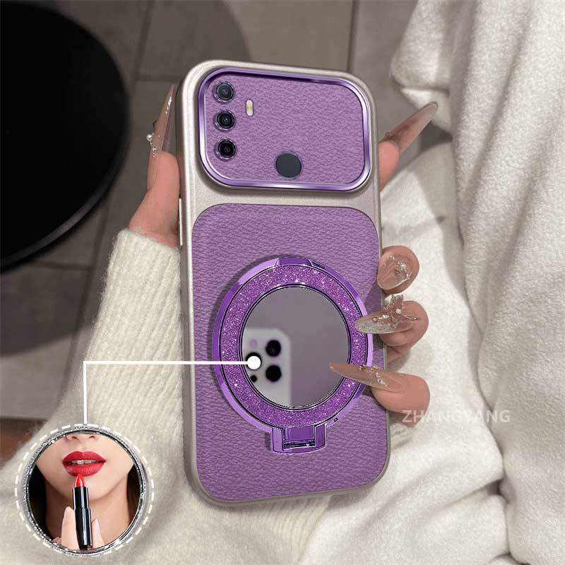 Ốp Lưng Cho OPPO A53 2020 A33 2020 Giá Đỡ Điện Thoại Thẩm Mỹ Có Hiệu Ứng Gương Vỏ Điện Thoại Thiết K