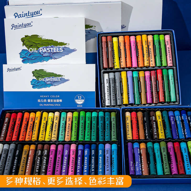 Crayon Màu Cao Cấp Dầu Pastel 36 Màu Mềm Màu Nặng Dính Tranh Dính 24 Trẻ Em Crayon Macaron Dính