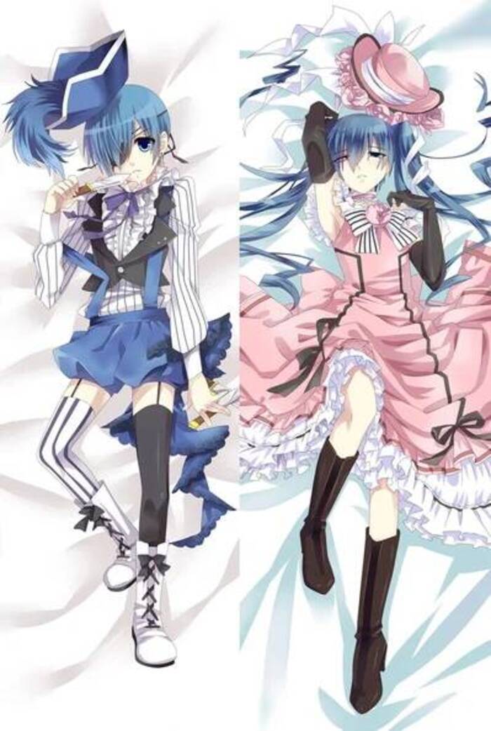 Anime Gối Đen Dakimakura Ôm Thân Gối Dài Đệm Hoạt Hình Ôm Cơ Thể Gối Otaku