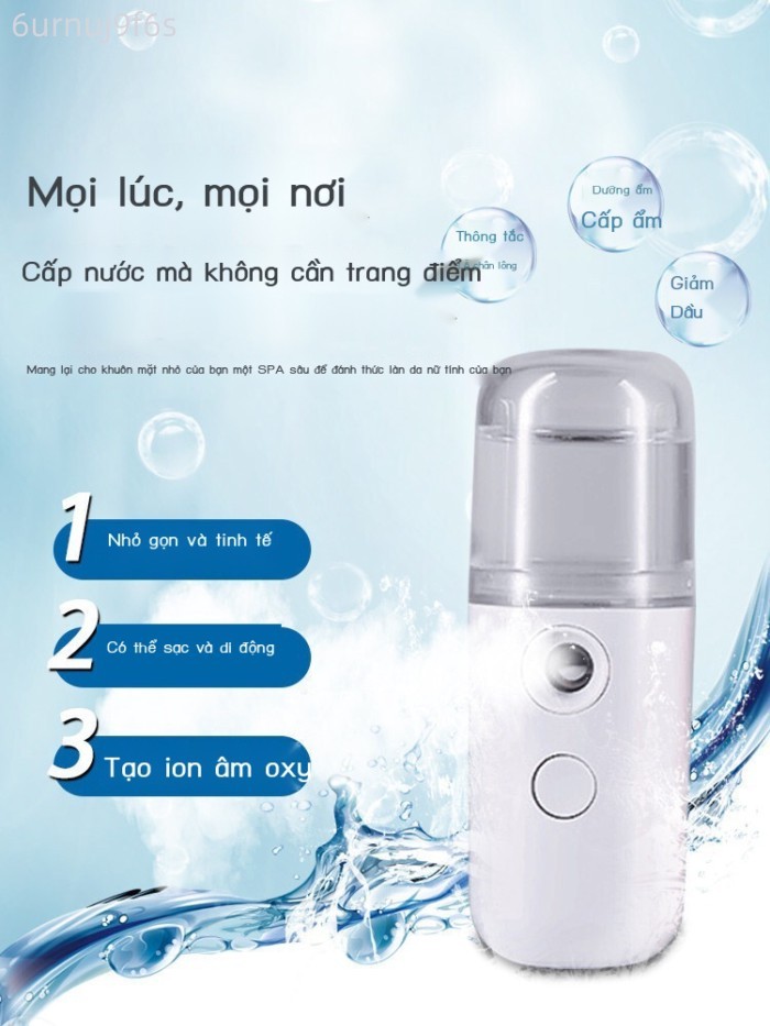 (HÀNG HOT) Thiết phun sương nano dưỡng [Watson's], tạo độ ẩm cho mặt, thiết bị làm đẹp di động có t