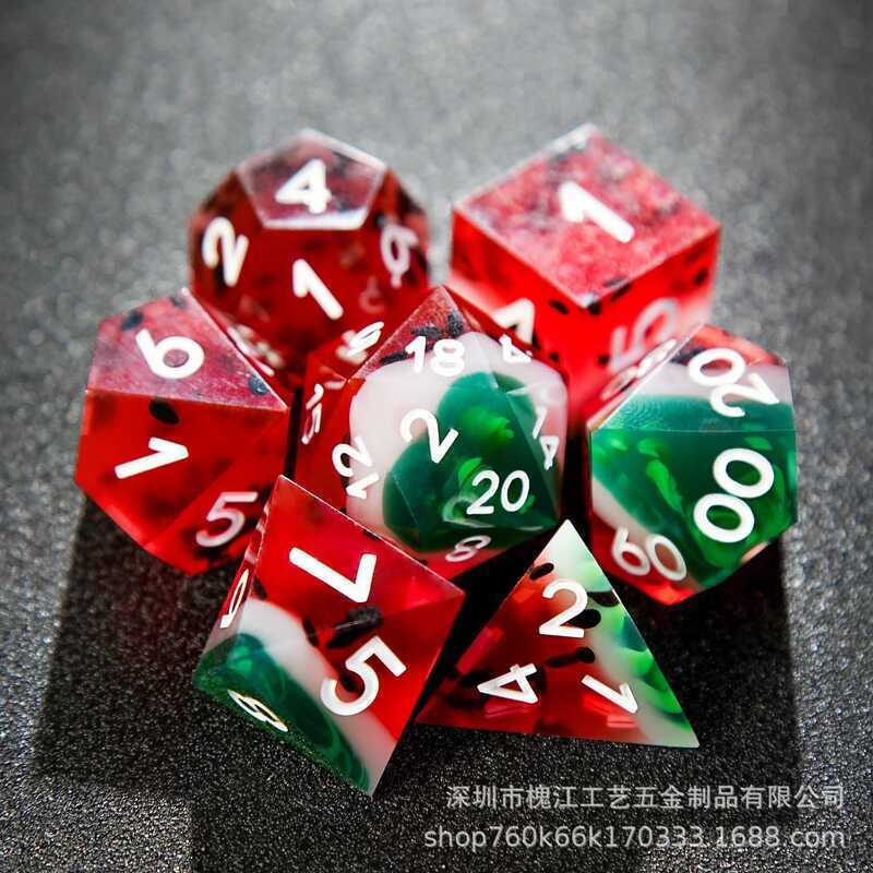 Ruy băng nhựa Sàng sắc nét DND Dungeon và Dragon Resin Color Board Game Dice