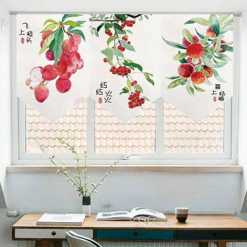 Phong Cách Trung Hoa Cửa Ngắn Rèm Nhà Bếp Phân Vùng Noren Izakaya Ẩm Thực Izakaya Sashimi Treo Lán T