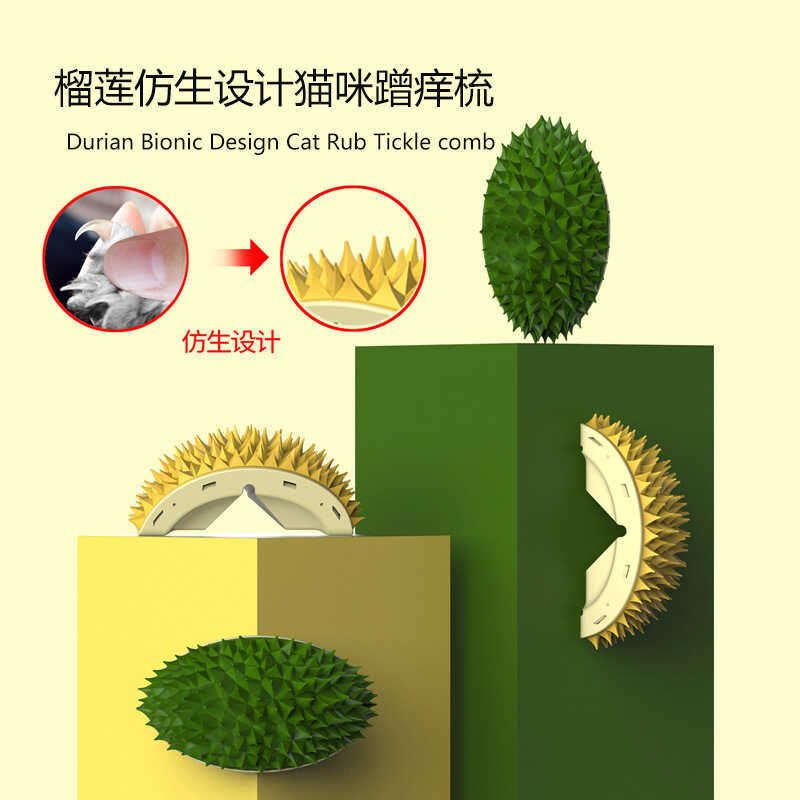 Durian Scratching Lược Cat Corner Scratching Hair Handy Tool Scratching Face Cat Scratching Board Lư