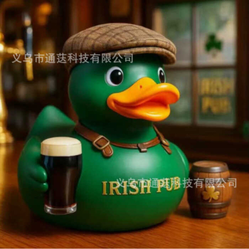 Irish Pub Duck Irish Pub Vịt Nhựa Trang Trí Tượng Nhỏ Trang Trí Nhà Cửa