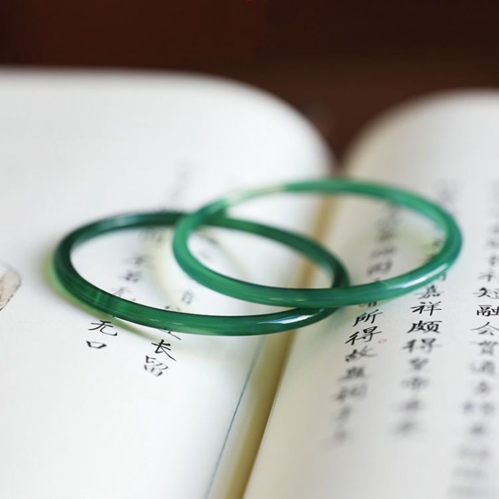 Vòng tay Chrysoprase Jingle Jingle tự nhiên Dải mỏng Cổ