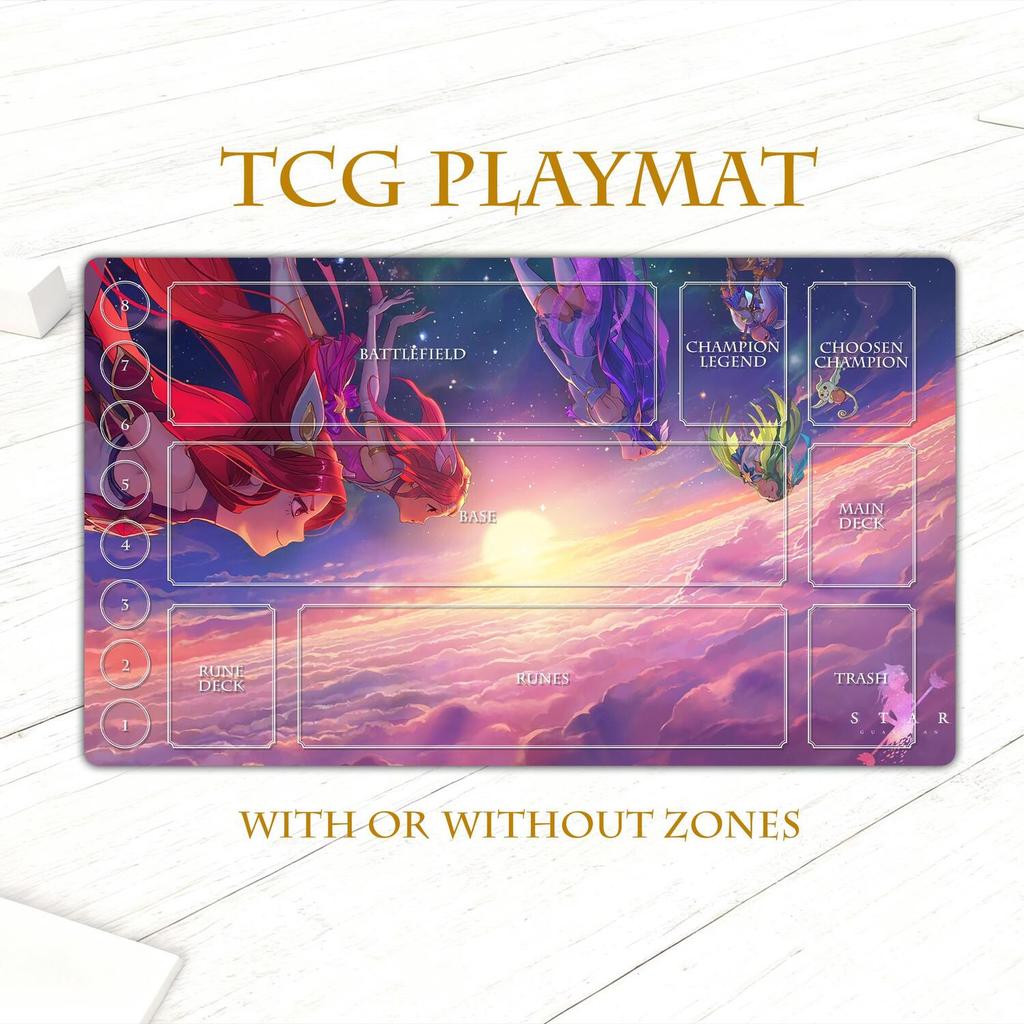 Thảm chơi Riftbound mới – Star Guardians Lux, Lulu, Jinx, Janna