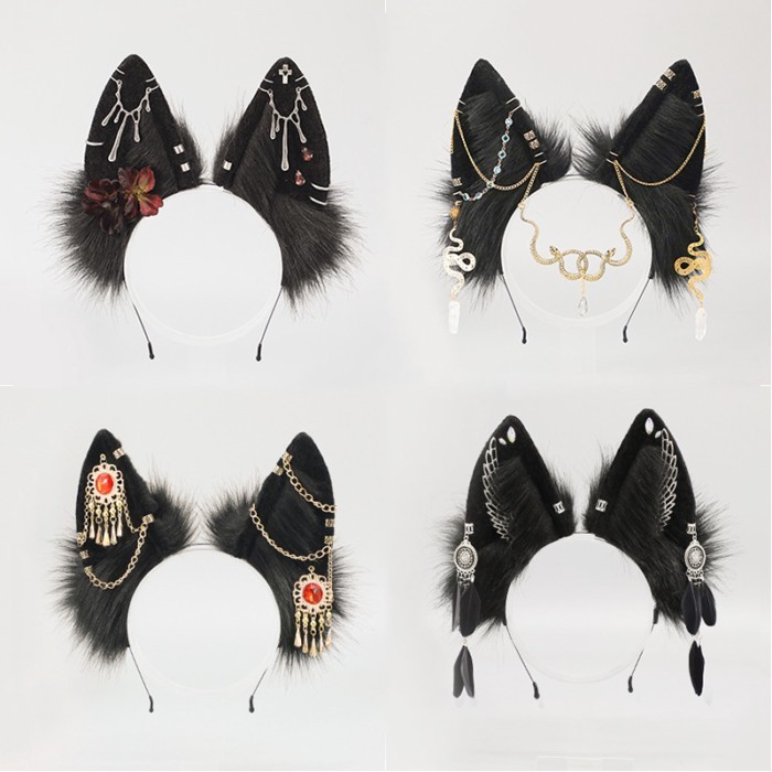 Tai Sói Băng Đô và Mũ Phong Cách Ai Cập cho cosplay Anubis