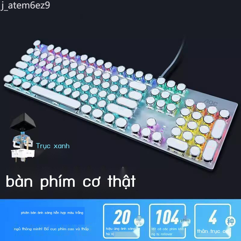 (Giá Hủy Diệt) Bàn cơ học AOC GK410, xanh, đen, nâu, switch đỏ, chơi game punk, thể thao điện tử, b