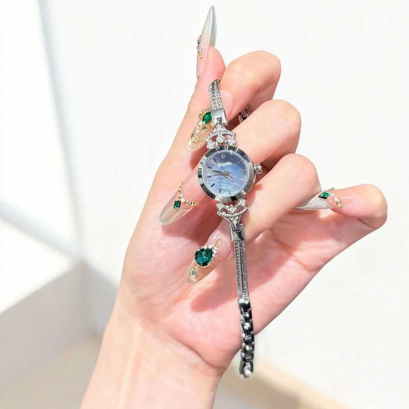 JRANDE Đồng Hồ Nữ Dây Đồng Sky Blue Tinh Tế Nữ Nguồn Đồng Hồ Nhà Máy Lô Hàng Phân Phối Cung Cấp