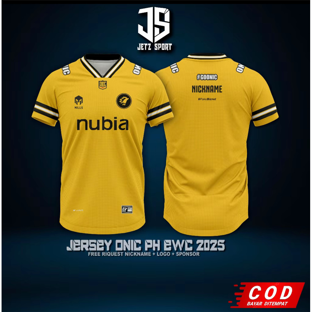 Mới nhất Onic philippines PH Áo thun Jersey 2025 2026 Season 15 EWC 2026 Free Biệt danh 222