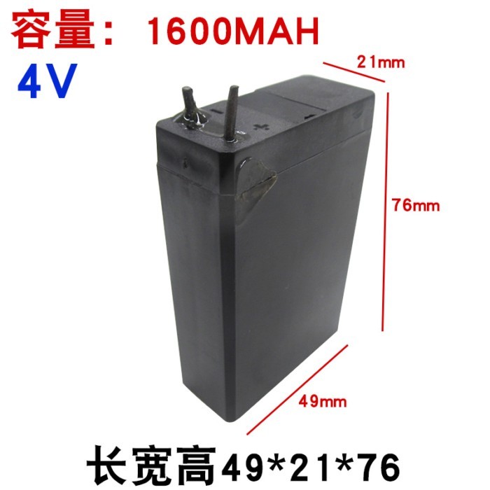 4V Chì Điện Muỗi Swatter Lưu Trữ Đèn Pin Bàn Đen Pin Nhỏ 4V Sạc