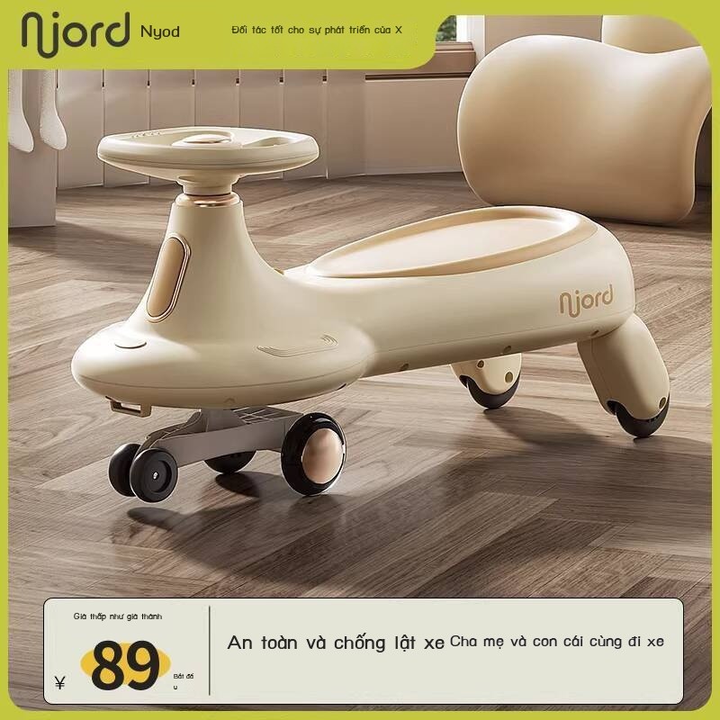 [VIP] Xe xoay Njord cho trẻ em 1-3 tuổi, người lớn có thể ngồi, xe YoYo đôi, mẫu mới 2024