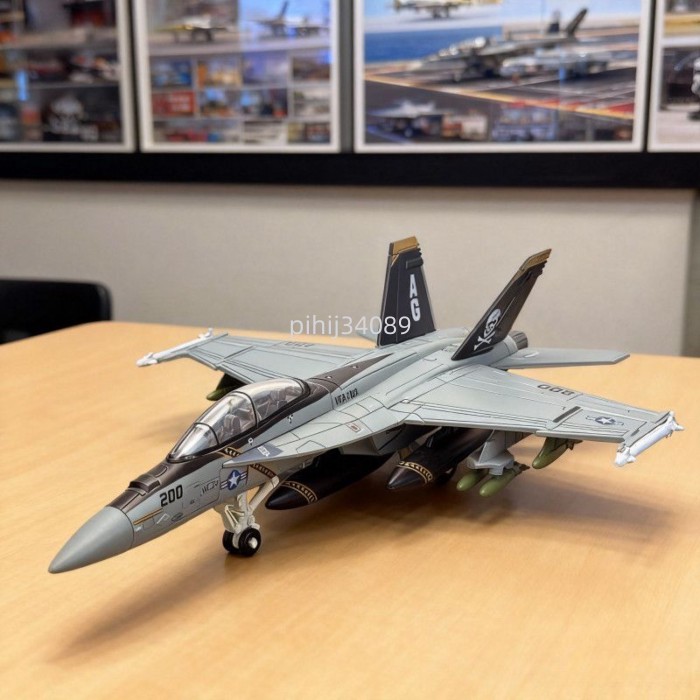 F18 Super Hornet Máy Bay Tiêm Kích Dựa Trên Tàu Sân Bay Lắp Ráp Khối Xây Dựng Mô Hình Mô Phỏng Máy