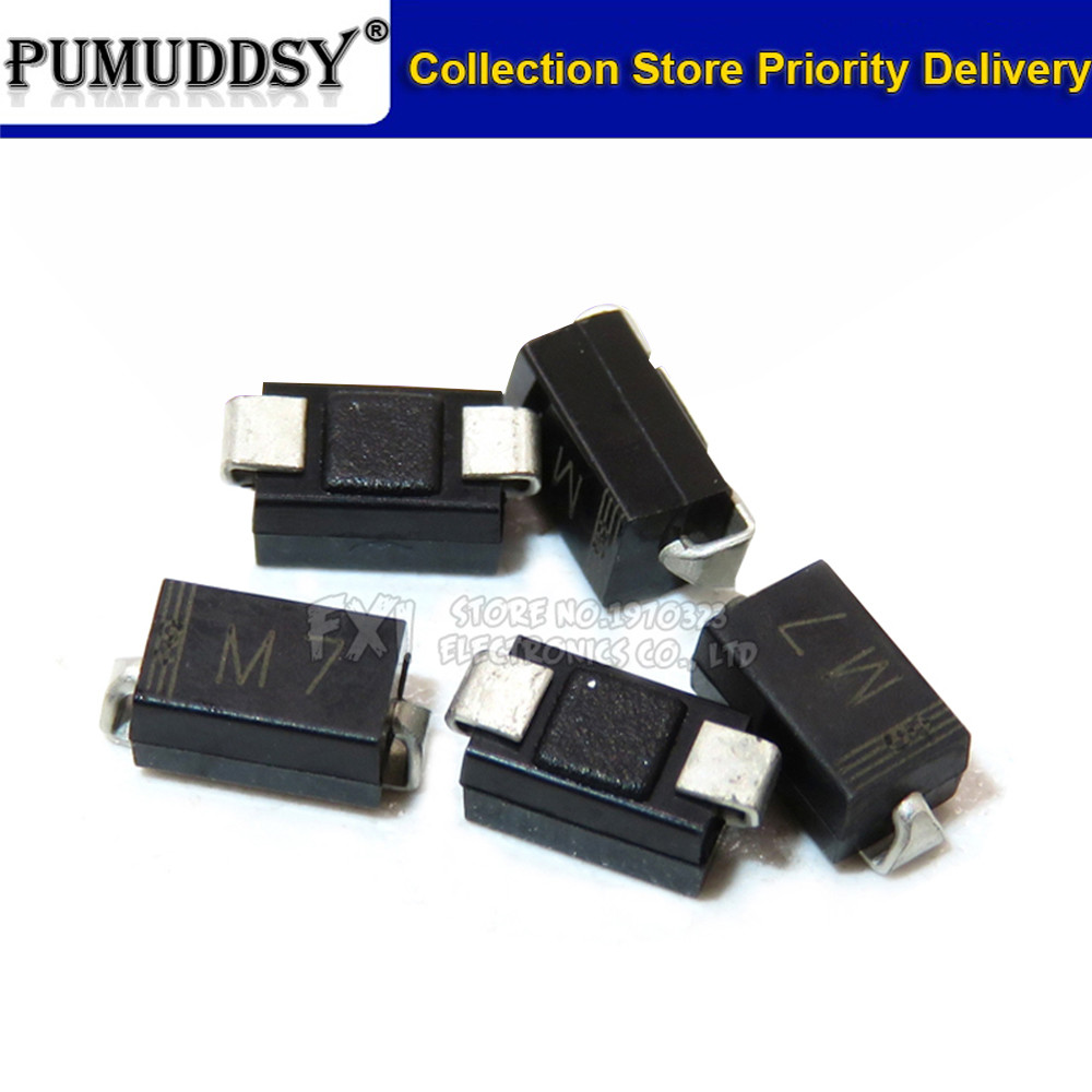 100 CÁI 1N4007 SMD DIODE M7 1A 1000V IN4007 Diode chỉnh lưu Mới nguyên bản