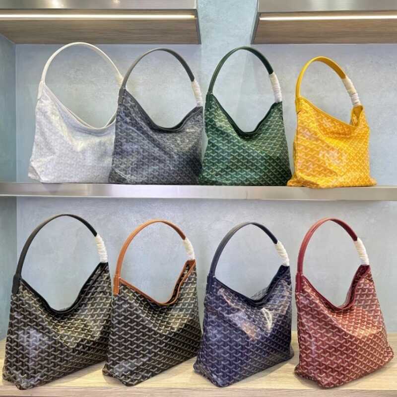 Goyard Goya hobo Túi nách Vải Lanh Cotton Dây Kéo Chó Răng Túi tote Trẻ Em Mẹ Túi Mua Sắm Đi Lại tot