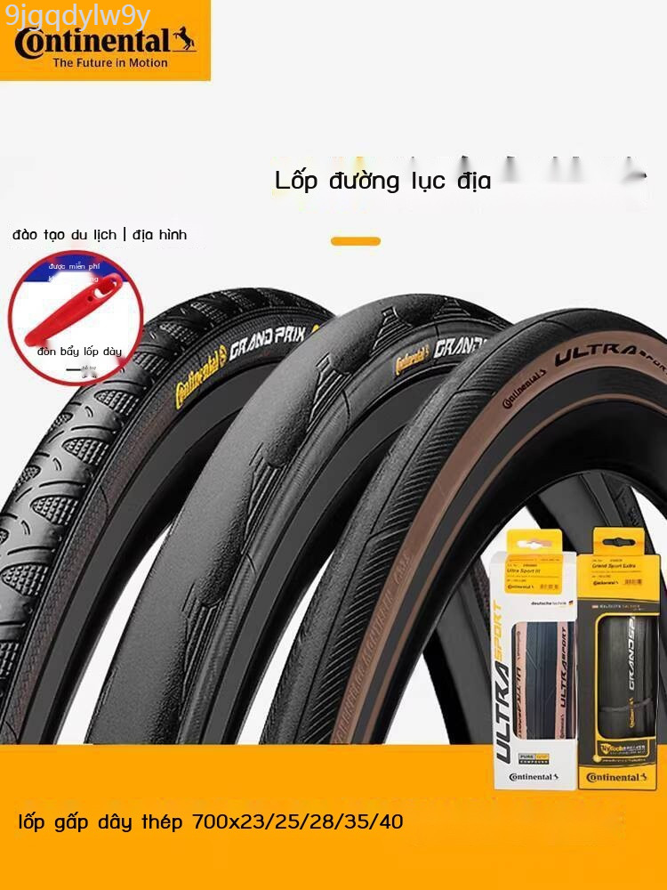 [HOT 2026] Lốp xe đạp đường trường Continental chống thủng, gấp gọn, siêu nhẹ, đua GP5000, 700x23c
