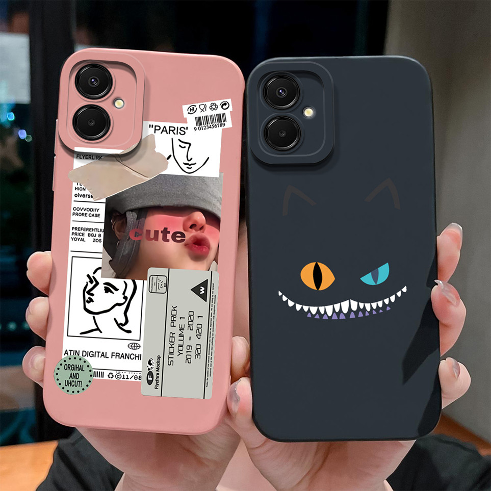 Dành Cho Samsung Galaxy A07 Ốp Lưng Mèo Ngọt Ngào Cô Gái Túi Điện Thoại Bảo Vệ Vỏ Silicon Mềm Cho Sa