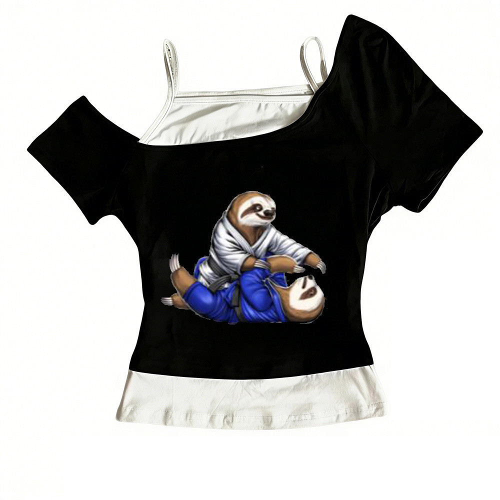 Crop Top Cổ Điển Gyaru Style, Phù Hợp Dạo Phố và Luyện Tập, Slim Fit Tôn Dáng