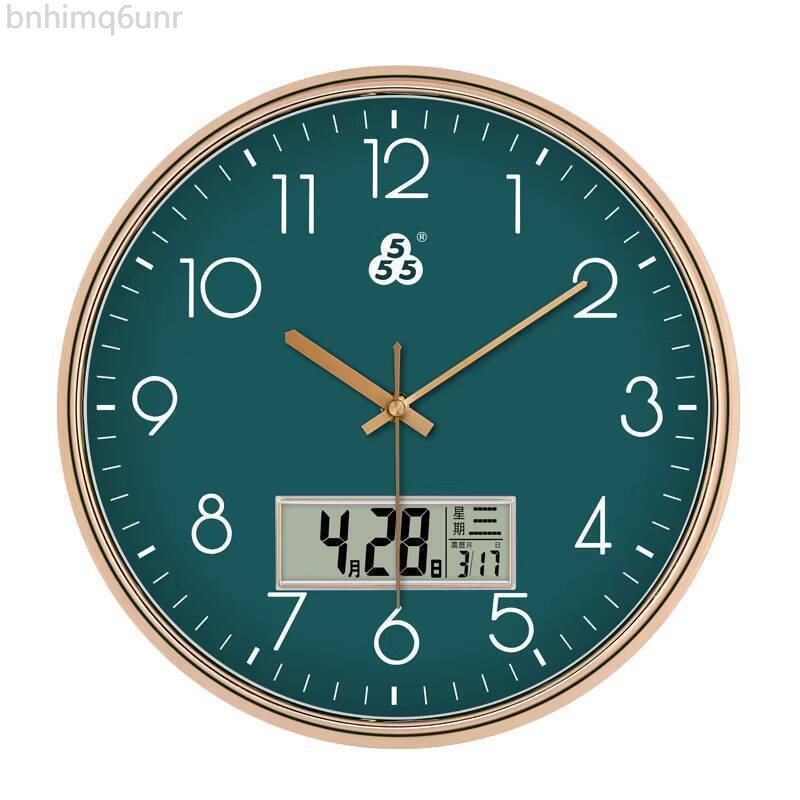 [Mẫu mới] Đồng thạch anh thương hiệu Shanghai Sanwu 555, treo tường điện tử, thời trang gia đình, đ