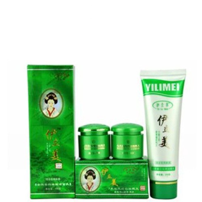 Bộ Yilimei Whitening King Super Economic AB kèm sữa rửa mặt Loại bỏ mỹ phẩm kem